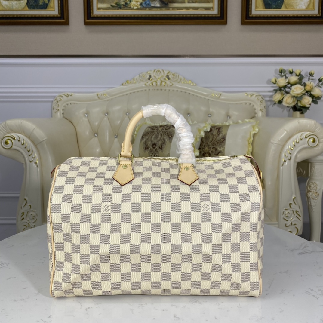 Louis Vuitton SPEEDY BANDOULIERE 35 Damier Azur Handbag N41369 